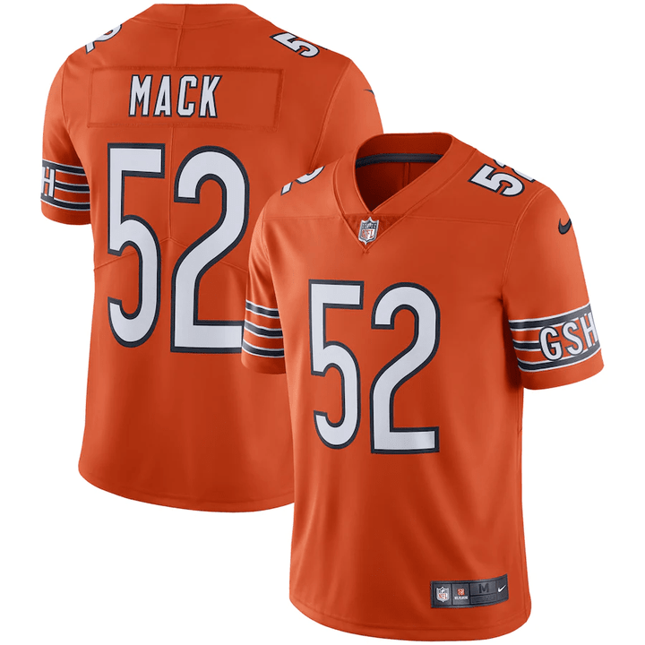 Men's Chicago Bears Khalil Mack #52 Orange Vapor Limited Jersey