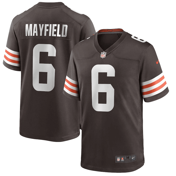 Men's Cleveland Browns Baker Mayfield #6 Brown Game Player Jersey