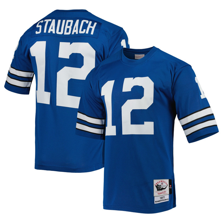 Men's Dallas Cowboys Roger Staubach Mitchell & Ness Royal 1971 Authentic Retired Player Jersey