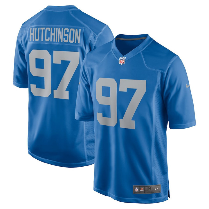 Men's Detroit Lions Aidan Hutchinson Nike Blue 2022