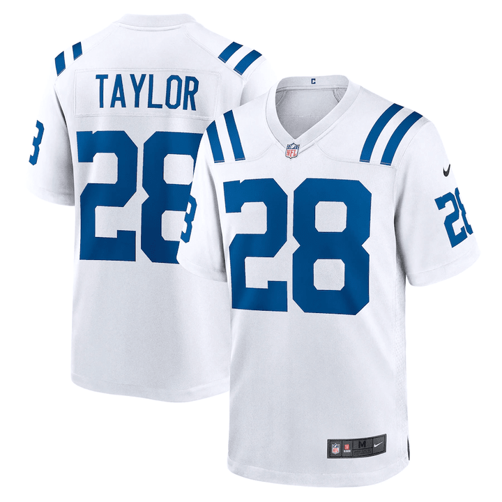 Men's Indianapolis Colts Jonathan Taylor #28 White Player Game Jersey