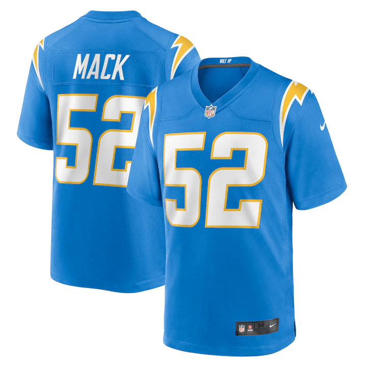 Men's Los Angeles Chargers Khalil Mack Powder Blue Game Stitched Jersey