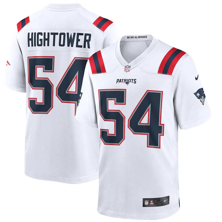 Men's New England Patriots Dont�a Hightower #54 White Game NFL Jersey