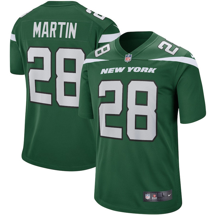 Men's New York Jets Curtis Martin Gotham #28 Green Game Retired Player Jersey