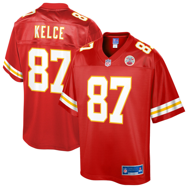 Men's NFL Pro Line Travis Kelce Red Kansas City Chiefs Team Player Jersey
