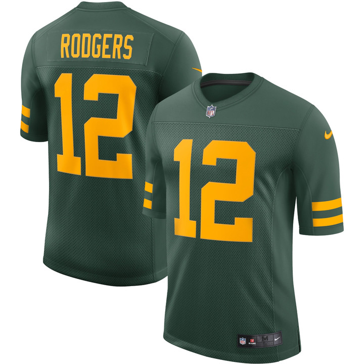 Men's Nike Aaron Rodgers Green Green Bay Packers Alternate Vapor Limited Player Jersey