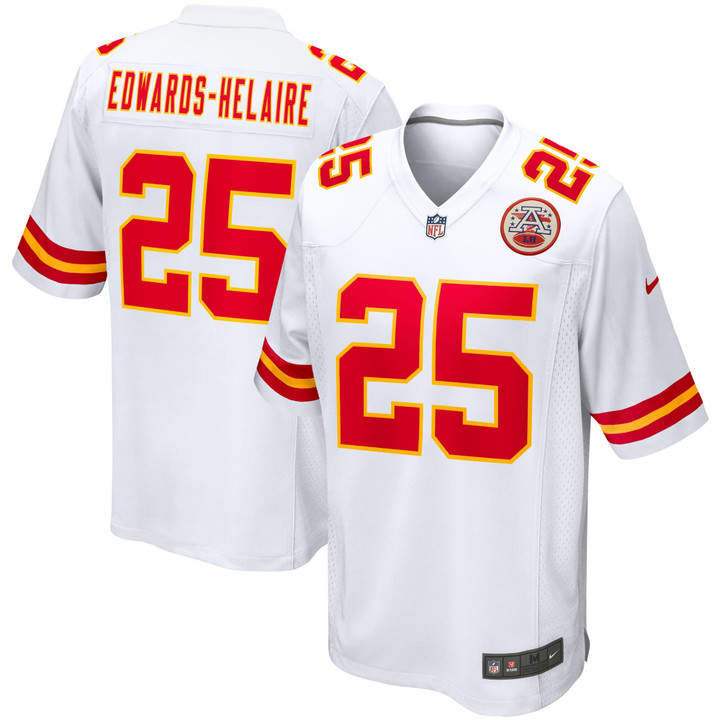 Men's Nike Clyde Edwards-Helaire White Kansas City Chiefs Game Jersey