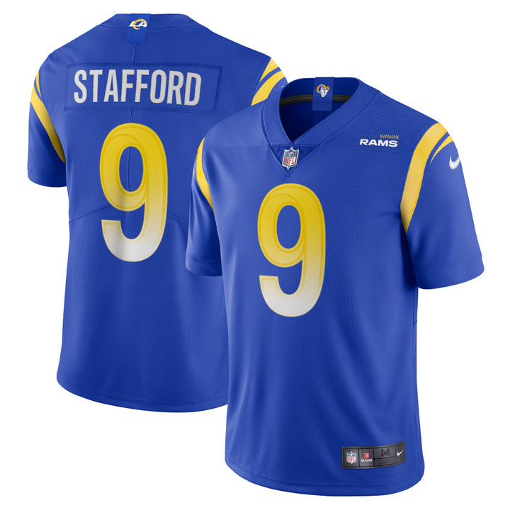 Men's Nike Matthew Stafford Royal Los Angeles Rams Vapor Limited Jersey