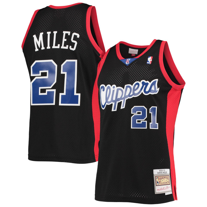 Darius Miles LA Clippers Mitchell & Ness Hardwood Classics Reload 2.0 Swingman Jersey - Black