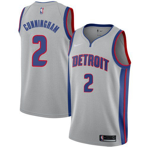 Detroit Pistons Swingman Cade Cunningham Silver Jersey