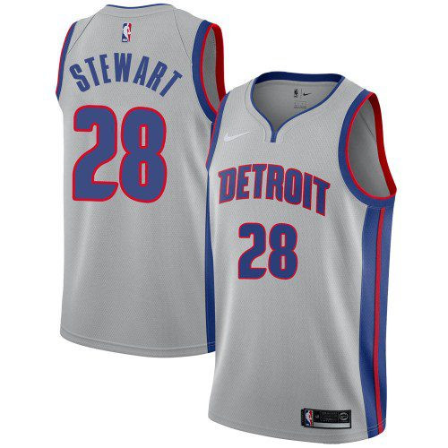 Detroit Pistons Swingman Isaiah Stewart Silver Jersey