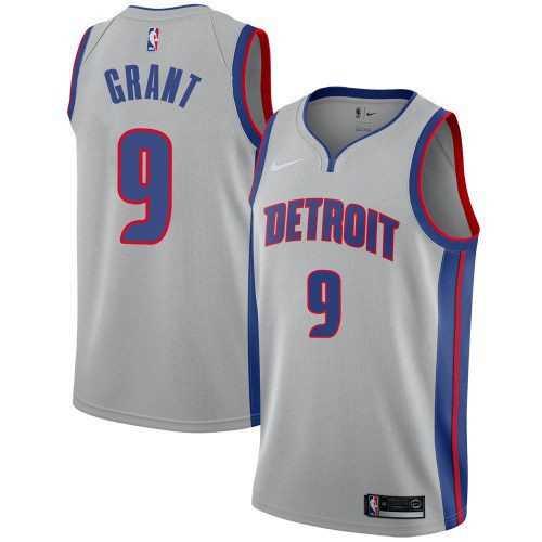 Detroit Pistons Swingman Jerami Grant Silver Jersey
