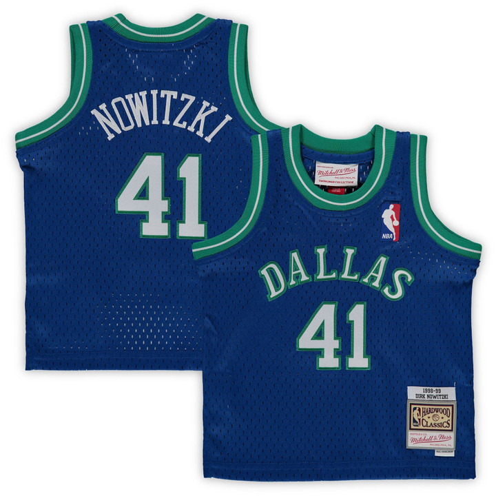 Dirk Nowitzki Dallas Mavericks Mitchell & Ness Infant 1998/99 Hardwood Classics Retired Player Jersey - Blue