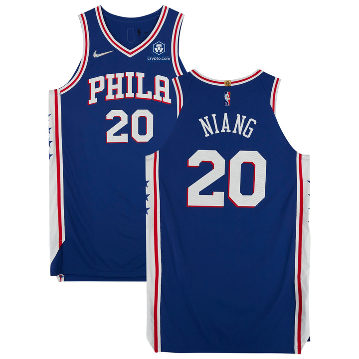 Georges Niang Philadelphia 76ers Fanatics Authentic Game-Used #20 Jersey vs. Atlanta Hawks on December 3, 2021 - Size 52+6 - Royal