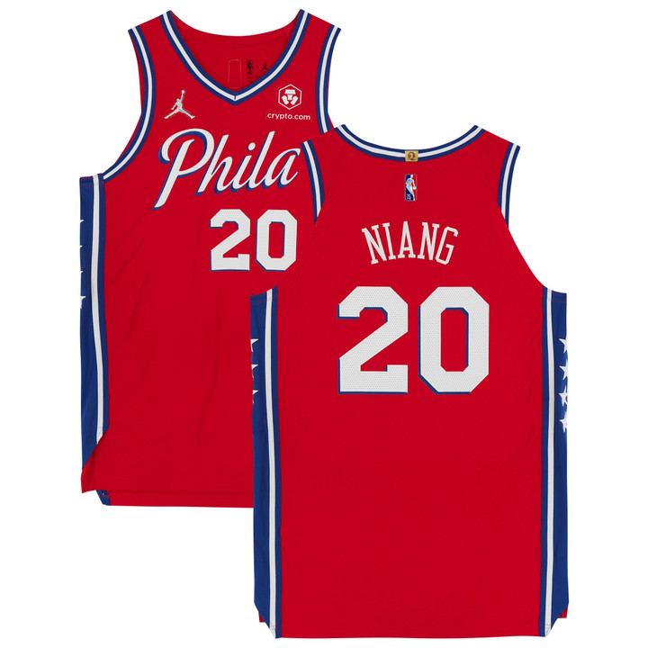Georges Niang Philadelphia 76ers Fanatics Authentic Player-Issued #20 Red Jersey from the 2021-22 NBA Season