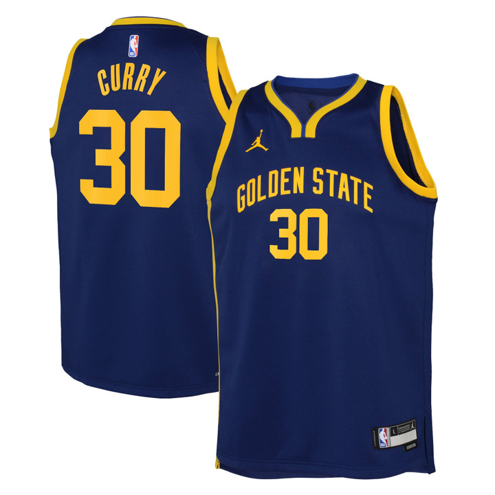 Golden State Warriors Jordan Statement Edition Swingman Jersey - Blue - Stephen Curry