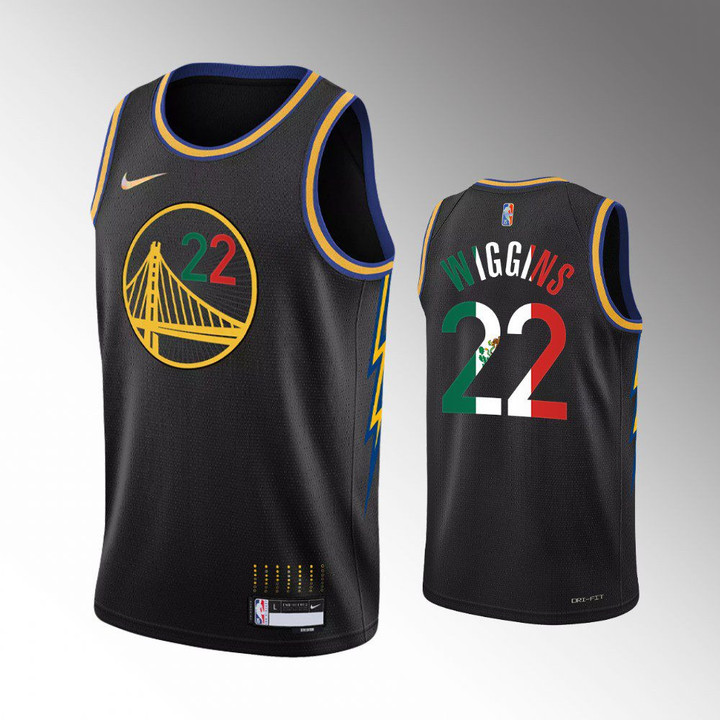 Hot New Arrivals! Golden State Warriors Andrew Wiggins Special Mexico Edition Black Jersey