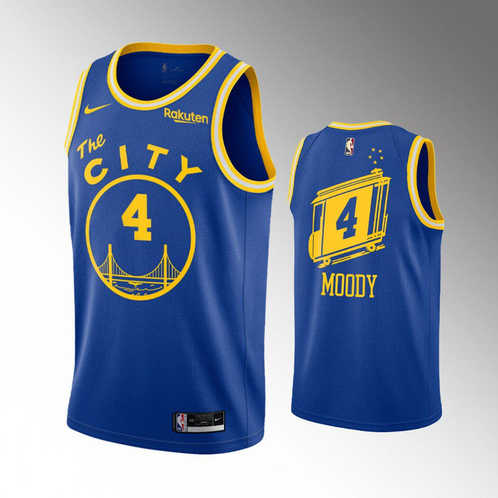 Hot New Arrivals! Golden State Warriors Moses Moody Hardwood Classics Royal Jersey
