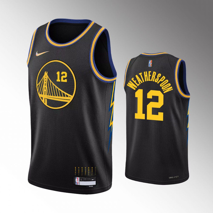 Hot New Arrivals! Golden State Warriors Quinndary Weatherspoon 2022 City Edition 75th Diamond Black Jersey