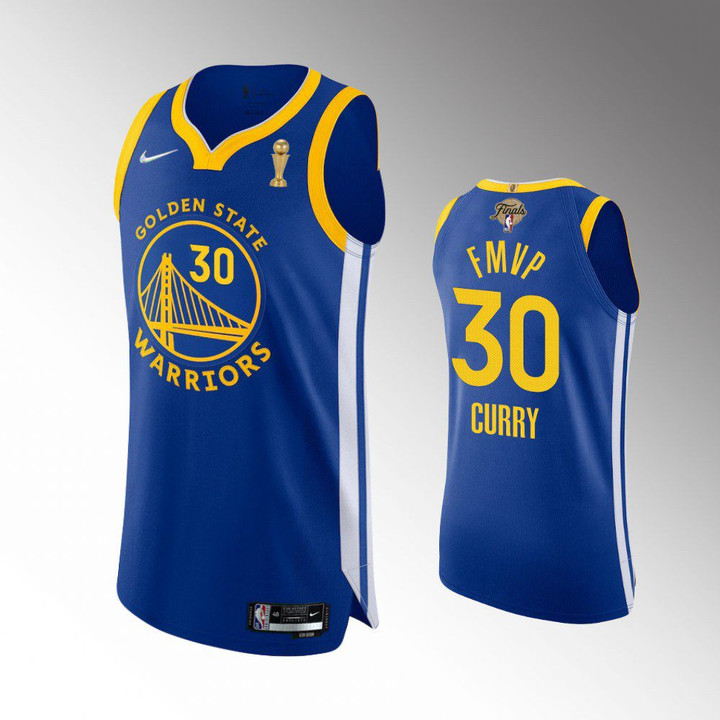 Hot New Arrivals! Golden State Warriors Stephen Curry 2022 NBA FMVP Authentic Royal Jersey