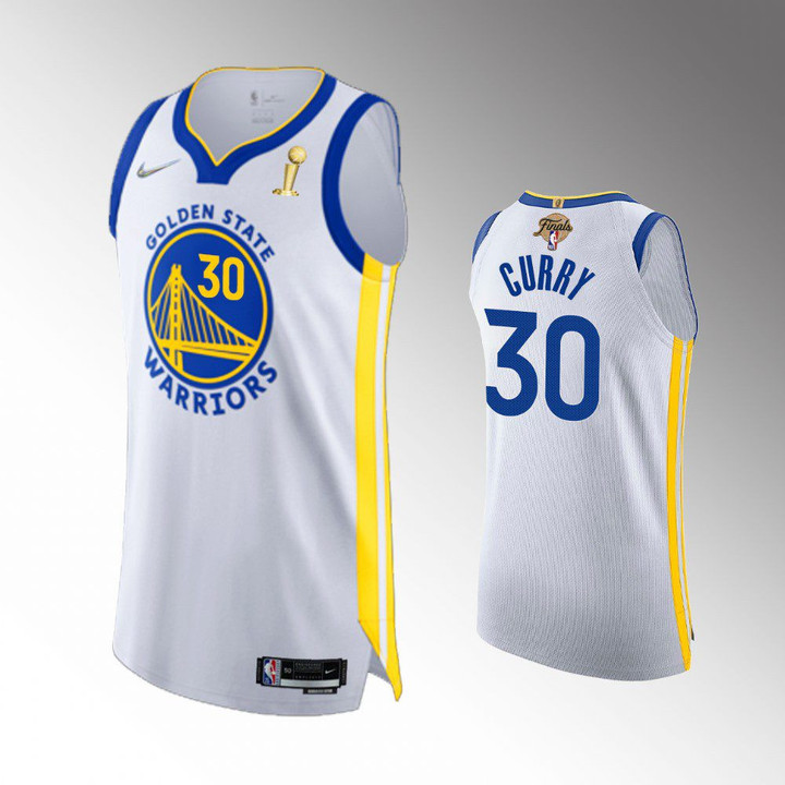 Hot New Arrivals! Golden State Warriors White 2022 NBA Finals Champions #30 Stephen Curry Association Edition Authentic Jersey