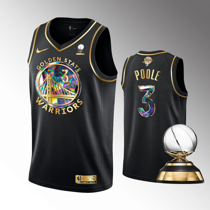 Hot New Arrivals! Jordan Poole Golden State Warriors 2022 Western Conference Champions Black Jersey Diamond Edition