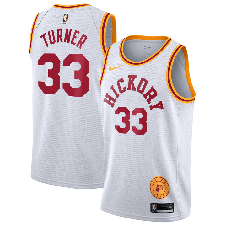 Indiana Pacers Nike Classic Edition Swingman Jersey - White - Myles Turner
