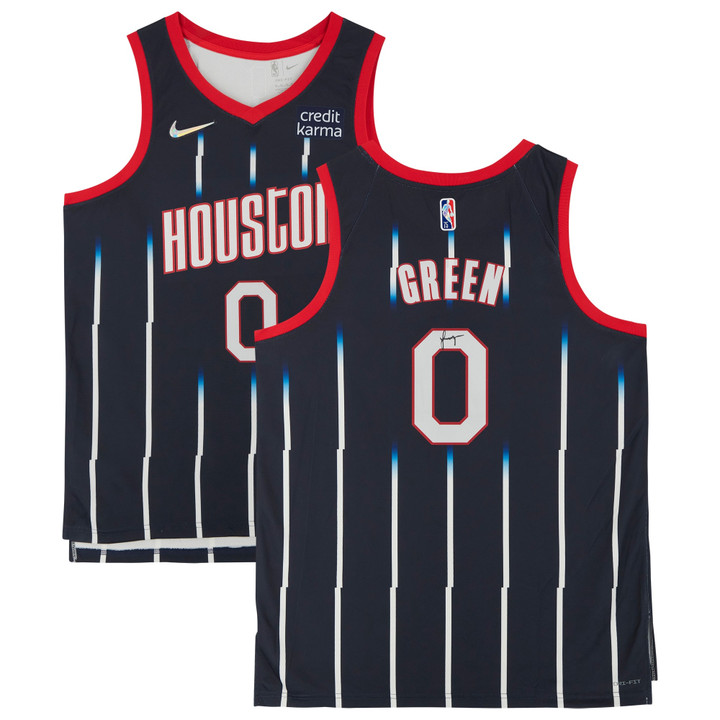 Jalen Green Navy Houston Rockets Autographed Nike 2021-22 Mixtape Swingman Jersey