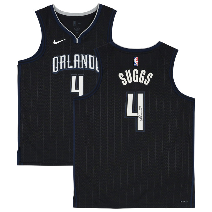 Jalen Suggs Orlando Magic Autographed Nike Black Swingman 2022-2023 City Edition Jersey