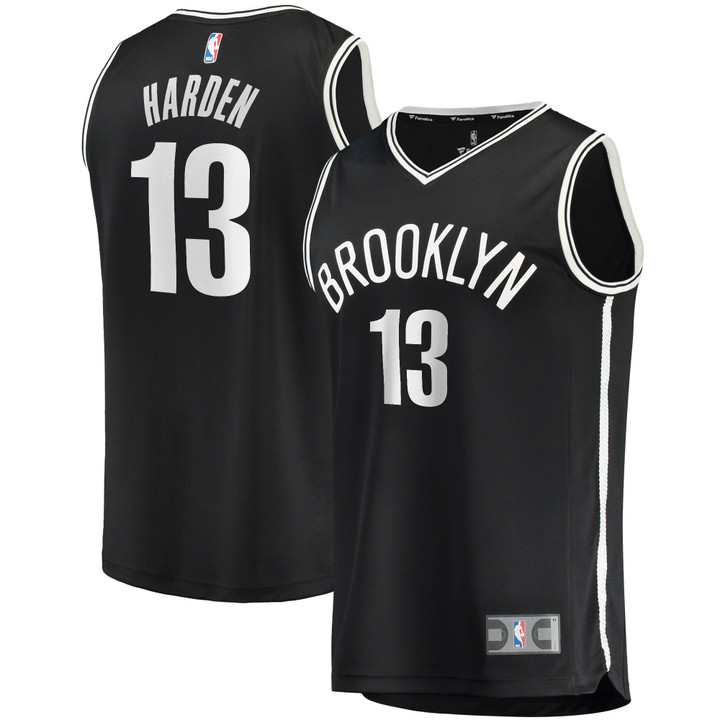 James Harden Brooklyn Nets Fanatics Branded Youth 2020/21 Fast Break Replica Jersey Black - Icon Edition