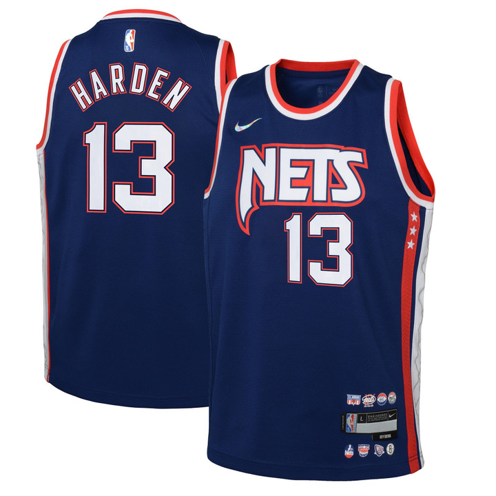 James Harden Brooklyn Nets Nike Youth 2021/22 Swingman Jersey - City Edition - Navy