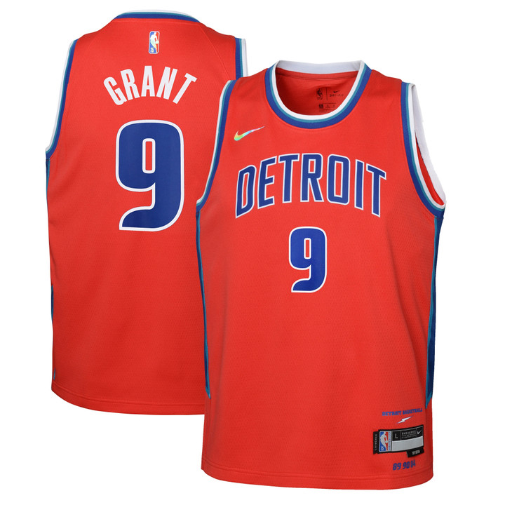 Jerami Grant Detroit Pistons Nike Youth 2021/22 Swingman Jersey - City Edition - Red