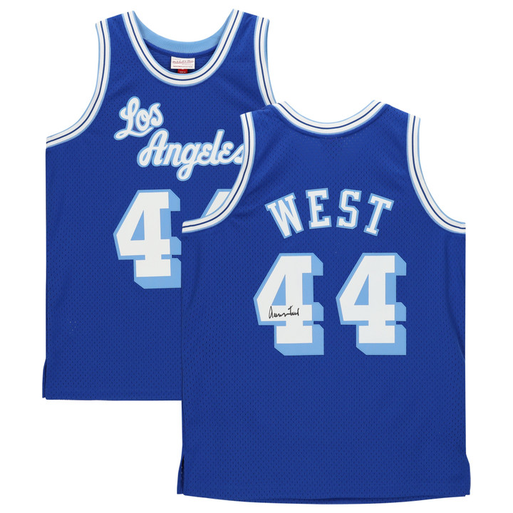 Jerry West Royal Los Angeles Lakers Autographed 1960-61 Mitchell & Ness Hardwood Classics Swingman Jersey