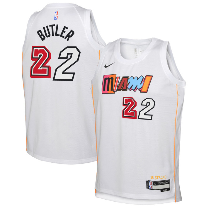 Jimmy Butler Miami Heat Nike Youth 2022/23 Swingman Jersey - City Edition - White