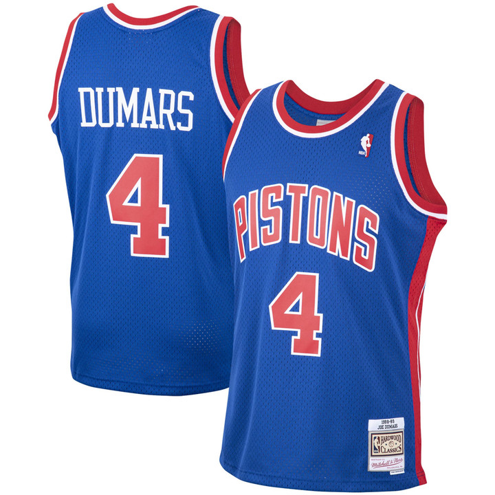 Joe Dumars Detroit Pistons Mitchell & Ness 1988-89 Hardwood Classics Swingman Player Jersey - Blue