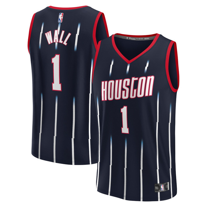 John Wall Houston Rockets Fanatics Branded 2021/22 Fast Break Replica Jersey - City Edition - Navy