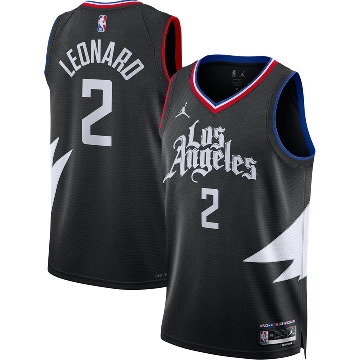 Kawhi Leonard LA Clippers Jordan Brand 2022/23 Statement Edition Swingman Jersey - Black