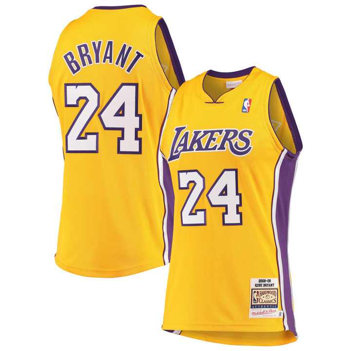 Kobe Bryant Los Angeles Lakers Mitchell & Ness Hardwood Classics 2008-09 Authentic Jersey - Gold