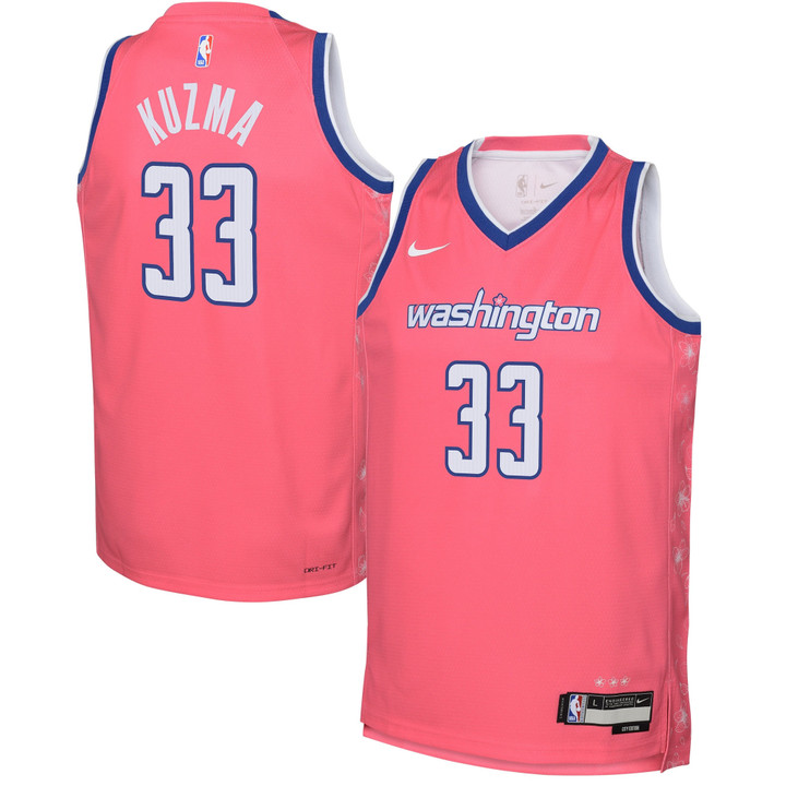 Kyle Kuzma Washington Wizards Nike Youth 2022/23 Swingman Jersey - City Edition - Pink