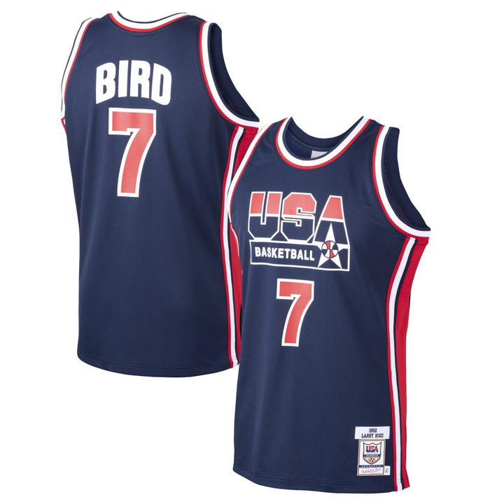 Larry Bird USA Basketball Mitchell & Ness Home 1992 Dream Team Authentic Jersey - Navy