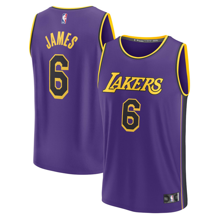 LeBron James Los Angeles Lakers Fanatics Branded 2022/23 Fast Break Replica Player Jersey - Statement Edition - Purple