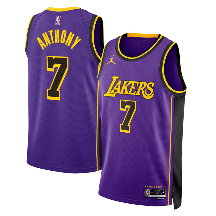 Los Angeles Lakers Jordan Statement Edition Swingman Jersey - Purple -Carmelo Anthony