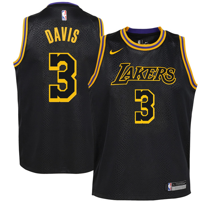 Los Angeles Lakers Nike Classic Edition Swingman Jersey - Black - Anthony Davis
