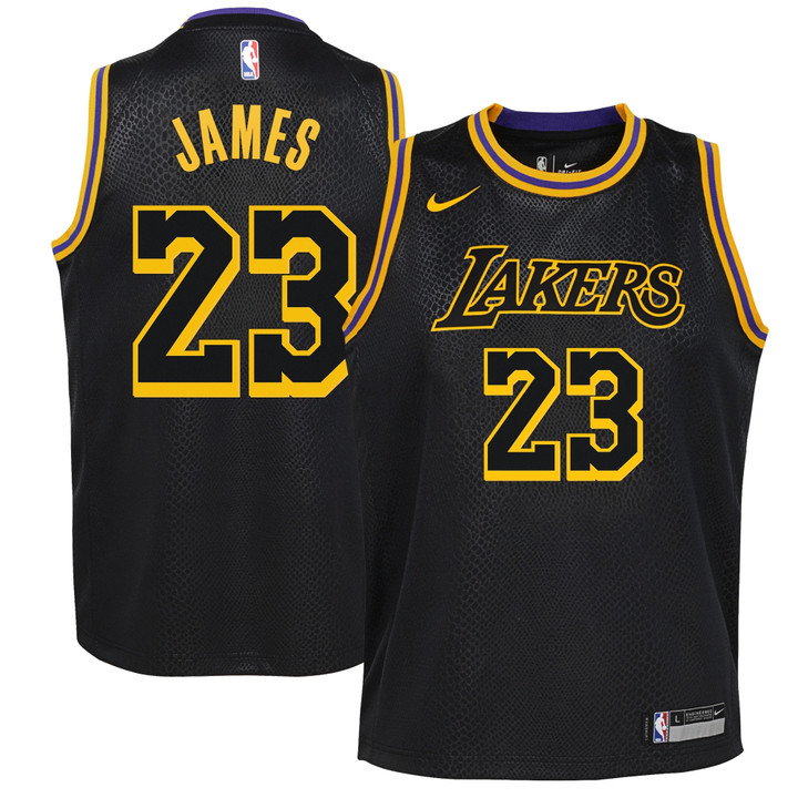 Los Angeles Lakers Nike Classic Edition Swingman Jersey - Black - LeBron James
