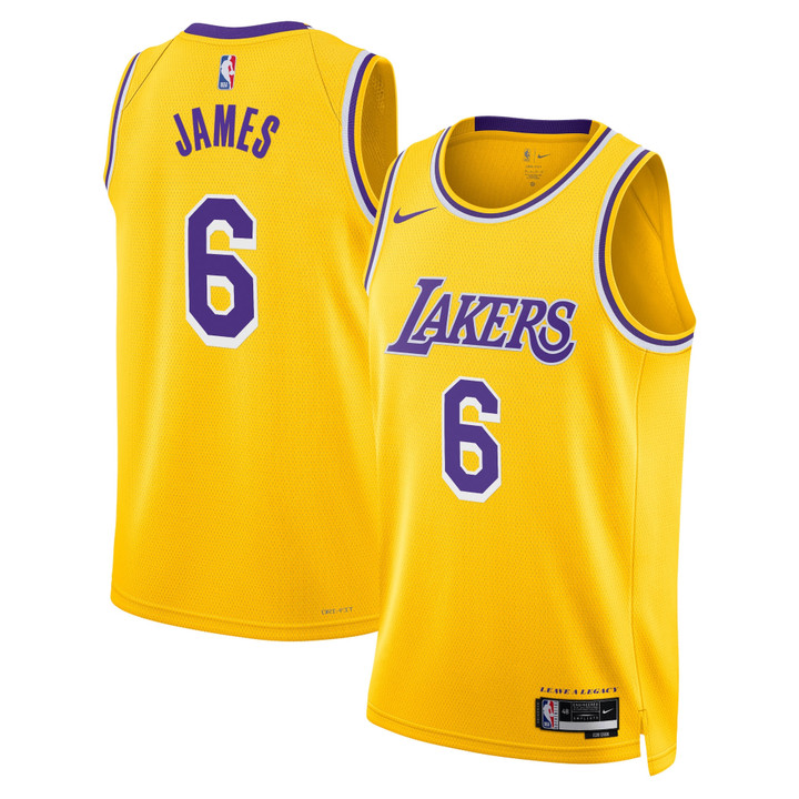 Los Angeles Lakers Nike Icon Edition Swingman Jersey - Gold - Lebron James