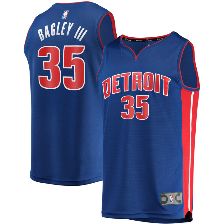 Marvin Bagley III Detroit Pistons Fanatics Branded 2021/22 Fast Break Replica Jersey - Icon Edition - Blue