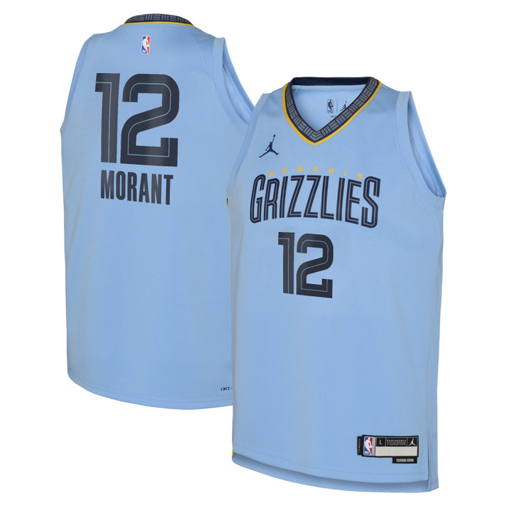 Memphis Grizzlies Jordan Statement Edition Swingman Jersey - Light Blue - Ja Morant