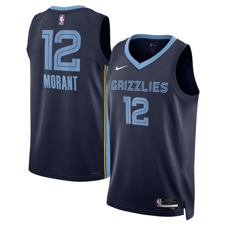 Memphis Grizzlies Nike Icon Edition Swingman Jersey - Navy - Ja Morant