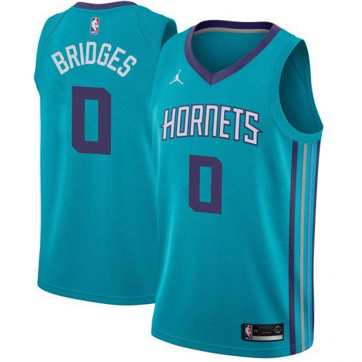 Men's Charlotte Hornets Miles Bridges Jordan Brand Swingman Teal Icon Edition Jersey