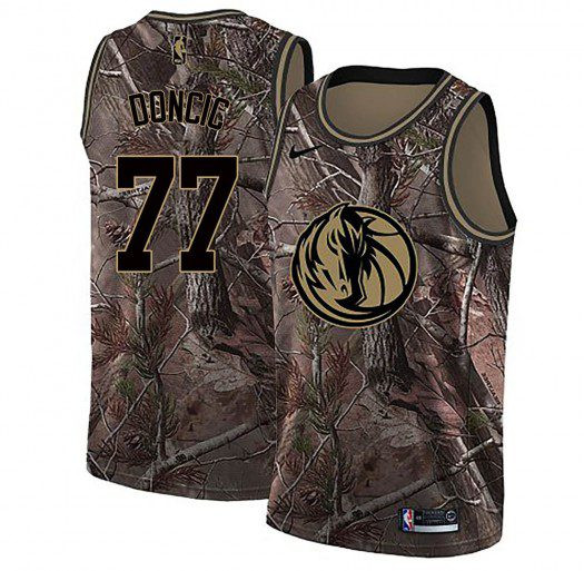 Men's Dallas Mavericks Luka Doncic #77 Nike Camo Realtree Collection Jersey